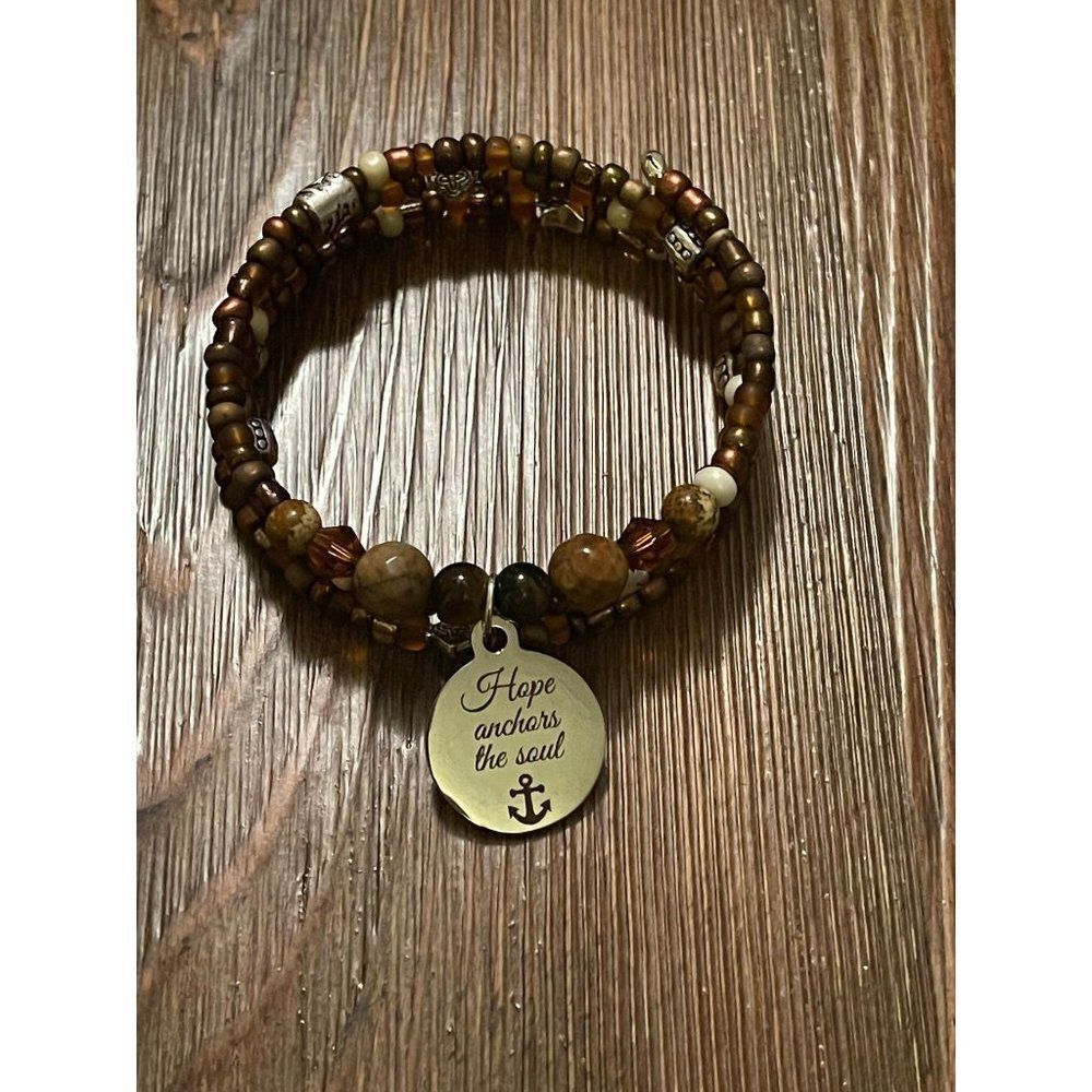 Handmade Beaded Wrap Bracelet for Women/ Hope Bracelet/‎ Charm Bracelet/ Memory